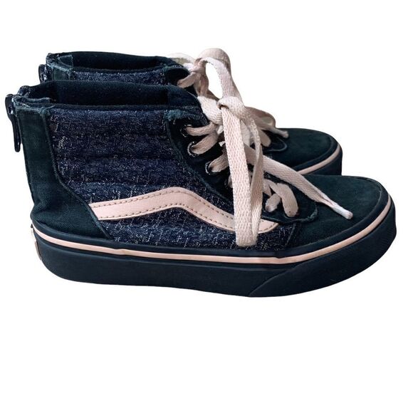 Old Skool toddler girl high top Vans - Picture 1 of 15